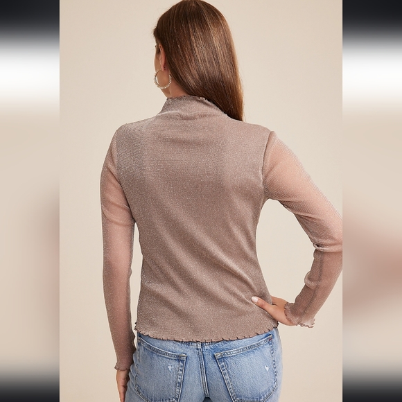 Sparkle Mock Neck Top - Picture 2 of 6